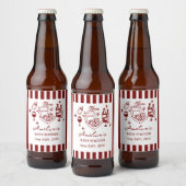 Pizza doodle special Delivery Baby Shower ビールラベル (ボトル)