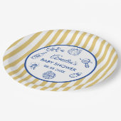 Pizza doodle special Delivery  Baby Shower ペーパープレート (アングル)