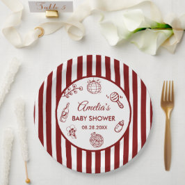 Pizza doodle special Delivery  Baby Shower ペーパープレート