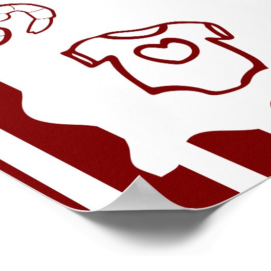 Pizza doodle special Delivery Baby Shower  ポスター (角)