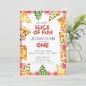 Pizza First Birthday party 招待状 (スタンド正面)