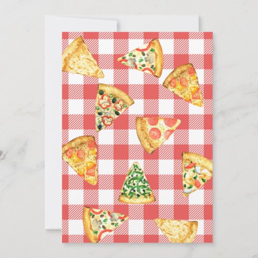 Pizza First Birthday party  招待状 (裏面)