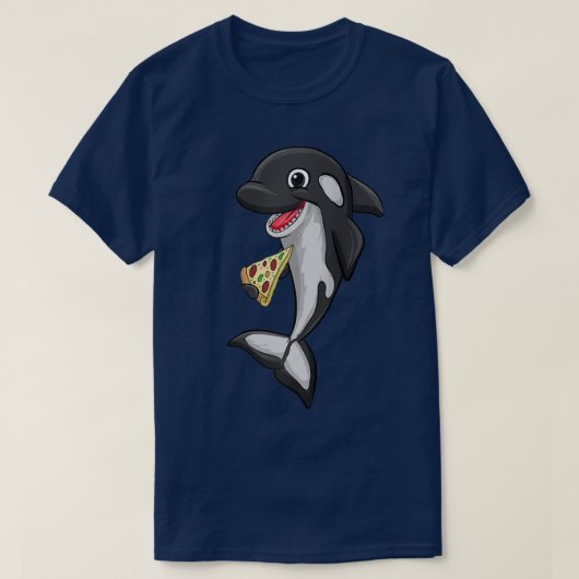 Pizza Food Love Killer Whale Orca Lover Animal Wom Tシャツ (デザイン正面)