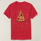 Pizza Food Pyramid Graphic Novelty Sarcastic Funny Tシャツ (デザイン正面)