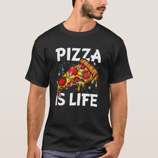 Pizza  For Pizza  Boys Girls Pizza Is Life Tシャツ (正面)