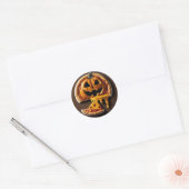 Pizza Fright Night the cheesiest Halloween surpris ラウンドシール (封筒)