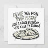 Pizza Happy Birthday  カード (正面)