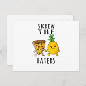 Pizza Hawaii Pineapple Pizza Food ポストカード (正面/裏面)