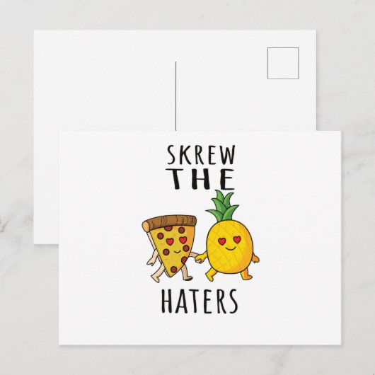 Pizza Hawaii Pineapple Pizza Food ポストカード (正面/裏面)