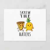 Pizza Hawaii Pineapple Pizza Food ポストカード (正面)