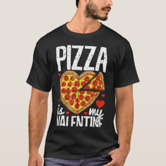 Pizza Heart Valentines Day s Men Women Pepperoni Tシャツ