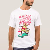 Pizza here tシャツ (正面)