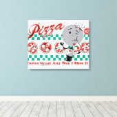 Pizza I Slice Itレトロキャンバス – 3/4"厚さ キャンバスプリント (インサイチュ (ウッドフロア))