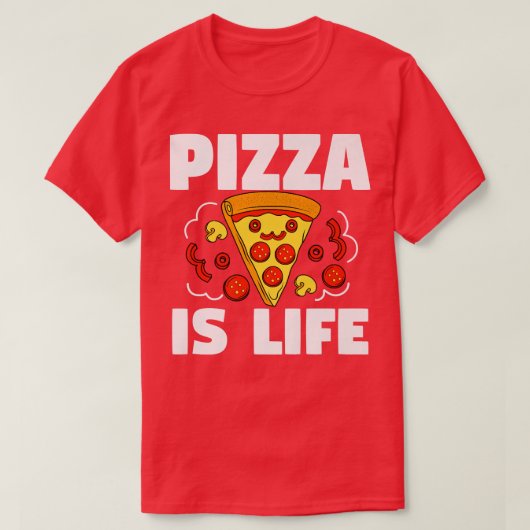 Pizza Is Life Pizza Pie Food Lover Funny Premium 1 Tシャツ (デザイン正面)
