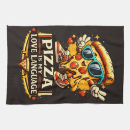 Pizza Is My Love Funny Pizza Lover Gift  キッチンタオル