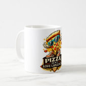 Pizza Is My Love Funny Pizza Lover Gift  コーヒーマグカップ (正面左)
