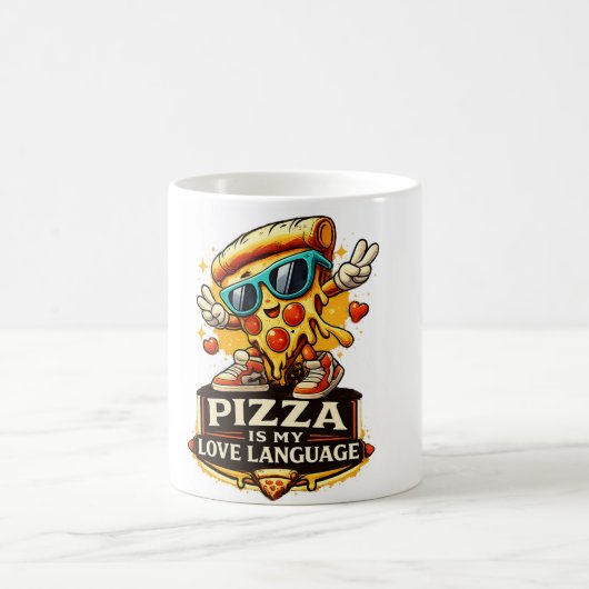 Pizza Is My Love Funny Pizza Lover Gift  コーヒーマグカップ (中央)