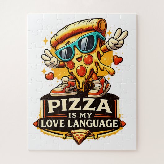 Pizza Is My Love Funny Pizza Lover Gift  ジグソーパズル (縦)