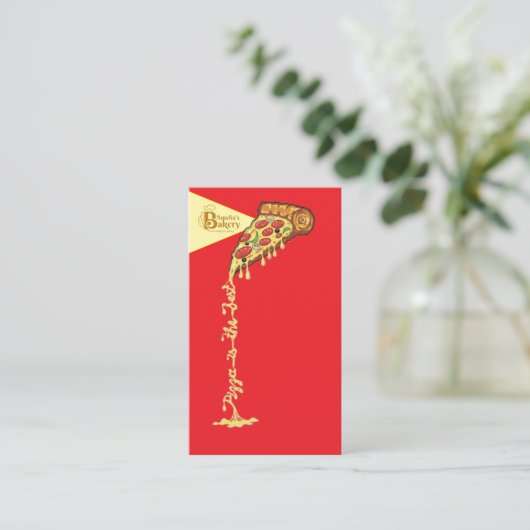 Pizza is the best business card 名刺 (スタンド正面)