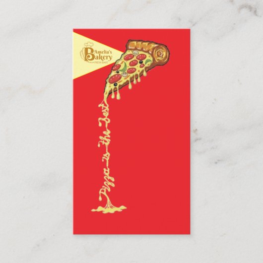 Pizza is the best business card 名刺 (正面)
