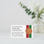 Pizza Italian Restaurant Theme Business Cards 名刺 (スタンド正面)