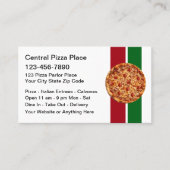 Pizza Italian Restaurant Theme Business Cards 名刺 (正面)