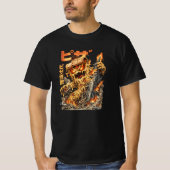 Pizza Kaiju – The Cheesy Destruction Tシャツ (正面)