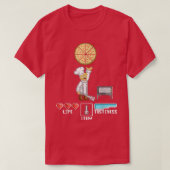 Pizza Maker Chef Piel Art Funny 8 bits Retro Game  Tシャツ (デザイン正面)