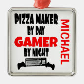 Pizza Maker Loves 遊's Video Games メタルオーナメント (正面)