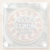 Pizza Month October Glass Coaster  ガラスコースター (裏面)
