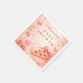 Pizza Night Baby Shower スタンダードカクテルナプキン (角)