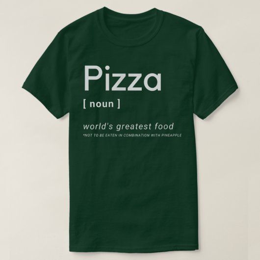 Pizza Noun  Tシャツ (デザイン正面)