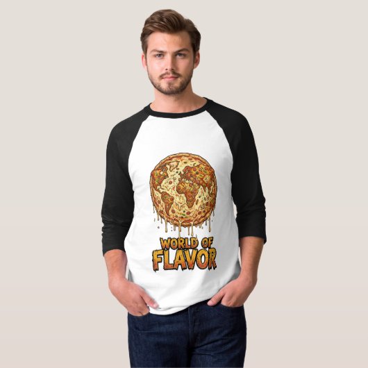 Pizza Overload Planet Tシャツ (正面フル)