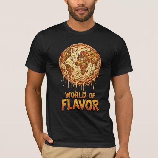 Pizza Overload Planet Tシャツ (正面)