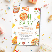 Pizza & Pacifiers Baby Shower, Pizza Baby Shower 招待状