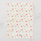 Pizza & Pajamas Christmas Sleepover Birthday Party 招待状 (裏面)