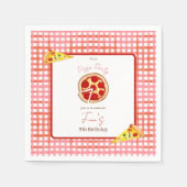Pizza Party Any Age Birthday スタンダードカクテルナプキン (正面)