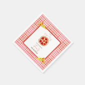 Pizza Party Any Age Birthday スタンダードカクテルナプキン (角)