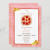 Pizza Party Any Age Birthday Invitation 招待状 (正面/裏面)
