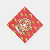 Pizza Party Birthday Decor | Fun Pizza Slice Theme スタンダードランチョンナプキン (角)