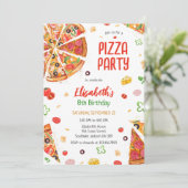 Pizza Party Birthday Invitation 招待状 (スタンド正面)