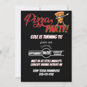 Pizza Party Birthday Invitation | Fun Slice Theme  招待状 (正面)