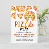 Pizza Party Birthday Party Invitation 招待状 (スタンド正面)