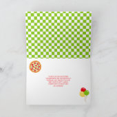 Pizza Party Birthday Party Thank You サンキューカード (内部)