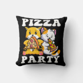 Pizza Party Funny Cat Lover クッション (正面)