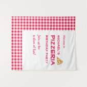 Pizza Party Kids Birthday タペストリー (正面(横))