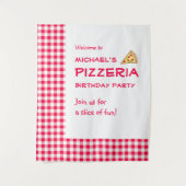 Pizza Party Kids Birthday タペストリー (正面)