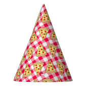 Pizza Party Kids Birthday パーティーハット (左)