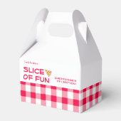 Pizza Party Kids Birthday フェイバーボックス (正面サイド)