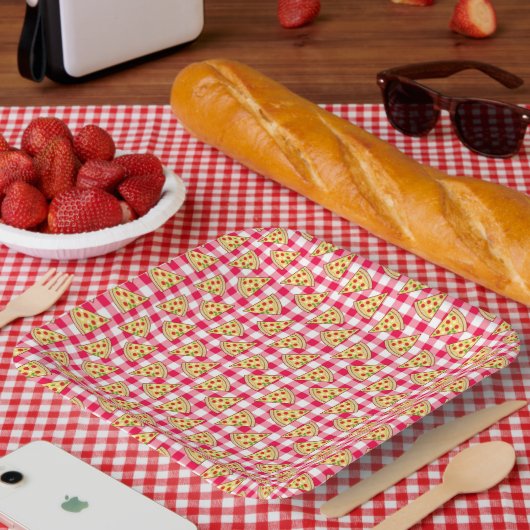 Pizza Party Kids Birthday ペーパープレート (ピクニック)